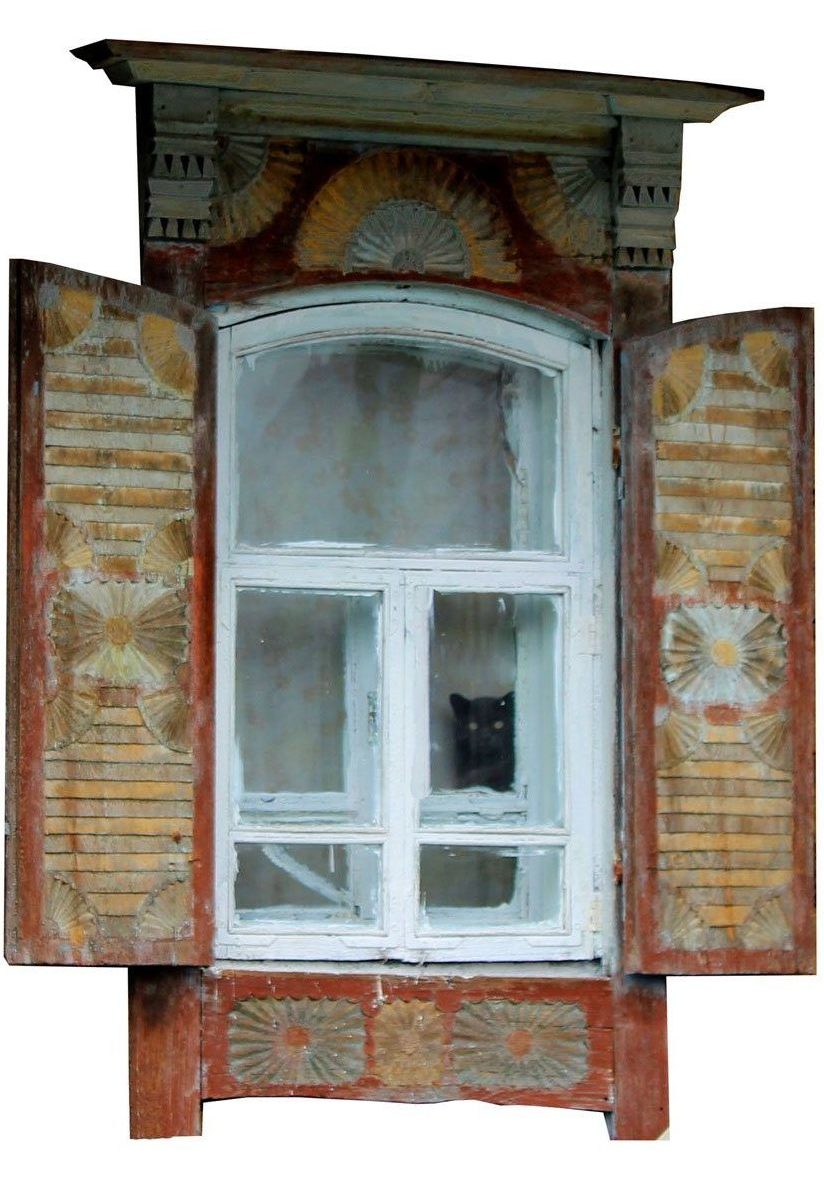 Наличник с солярной символикой из Каменки