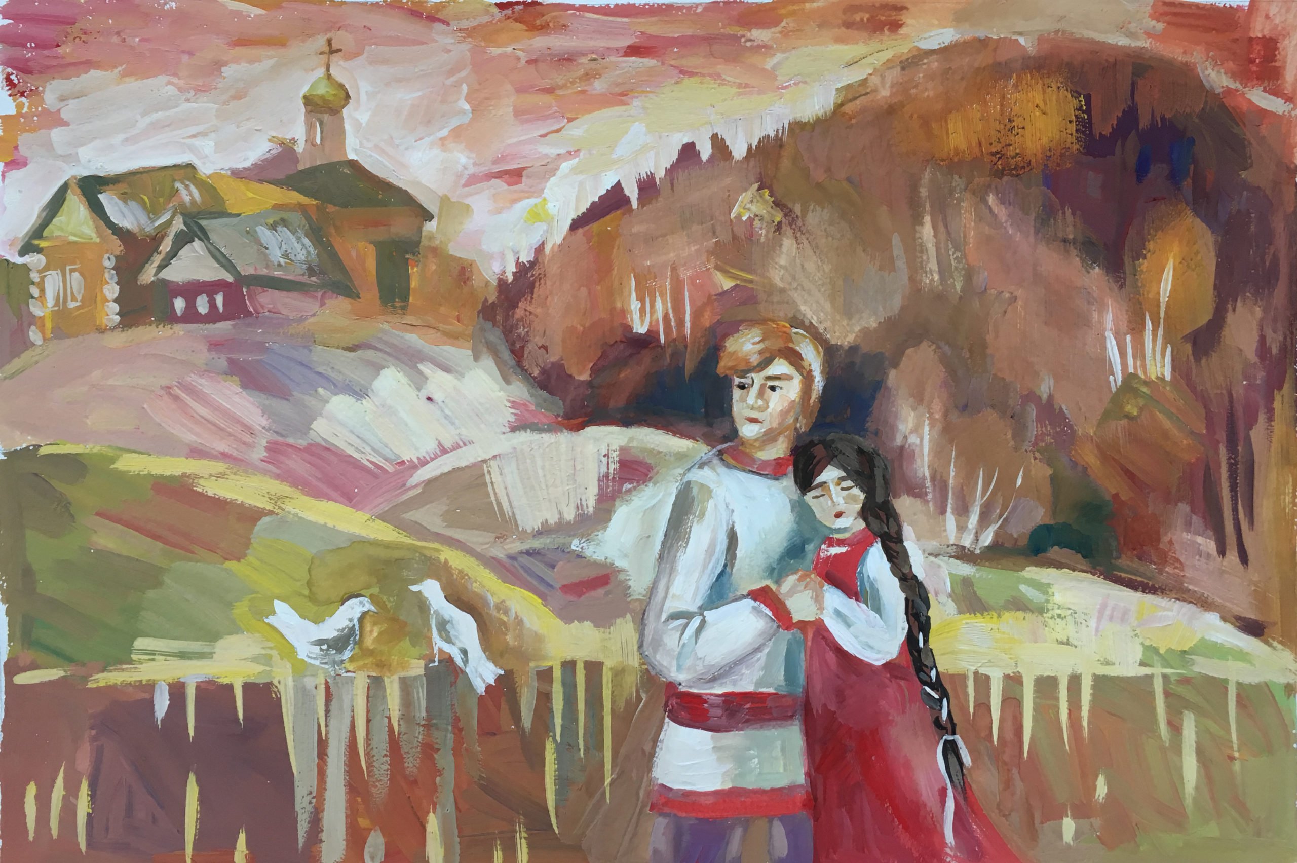 Дунькин камень. Работа Крохалевой Дарьи, ДШИ, 13 лет