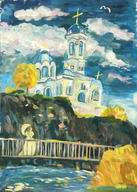 У Орловой горы. Работа Мелеховой Екатерины, ДШИ, 11 лет