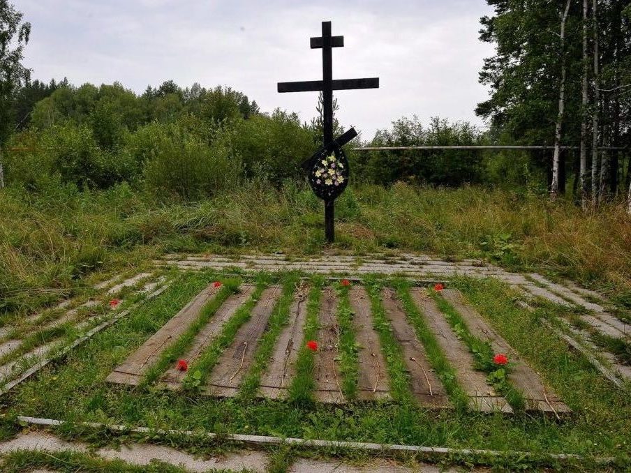 Место основного захоронения в урочище "Поросенков лог"