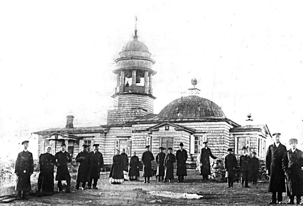Деревянный храм Иоанна Предтечи на Орловой горе. Фото 1890 года