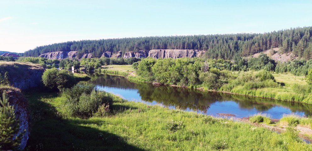 Река Реж. Першинские скалы